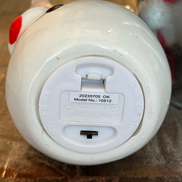 New MR. CHRISTMAS Nostalgic CERAMIC Light-Up SNOWMAN ☃️ Figurine/Ornament +TIMER - Picture 6 of 9